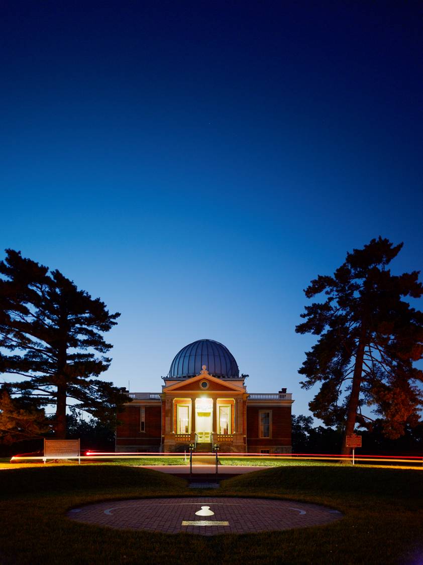 Cincinnati Observatory at dusk